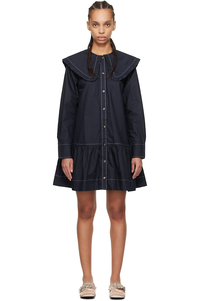 Рубашка-миниплатье Ganni, цвет sky captain
Рубашка-миниплатье Ganni, цвет sky captain