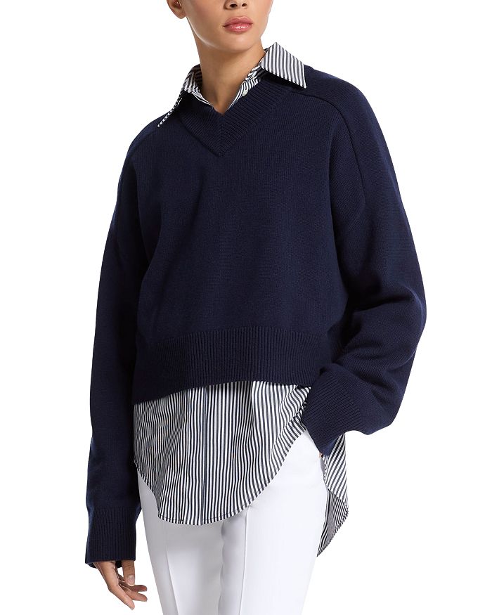 Кашемировый университетский свитер Michael Kors Collection, синий
Кашемировый университетский свитер Michael Kors Collection, синий