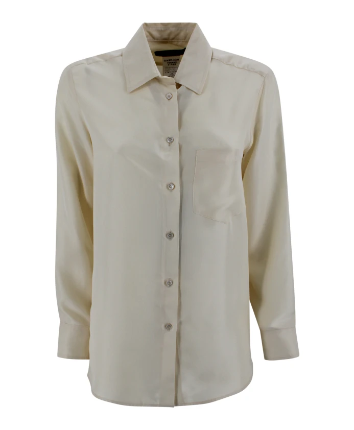 Шелковая бежевая рубашка с нагрудным карманом Weekend Max Mara, бежевый
Шелковая бежевая рубашка с нагрудным карманом Weekend Max Mara, бежевый