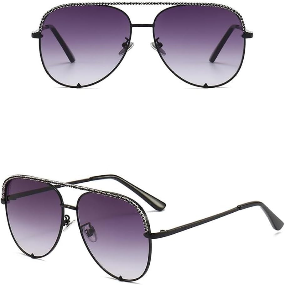 Ретро солнцезащитные очки с двойной перемычкой и стразами для женщин, большие солнцезащитные очки с градиентным переходом цвета в оправе для мужчин MTZJH, Black Gradient Grey
Ретро солнцезащитные очки с двойной перемычкой и стразами для женщин, большие солнцезащитные очки с градиентным переходом цвета в оправе для мужчин MTZJH, Black Gradient Grey