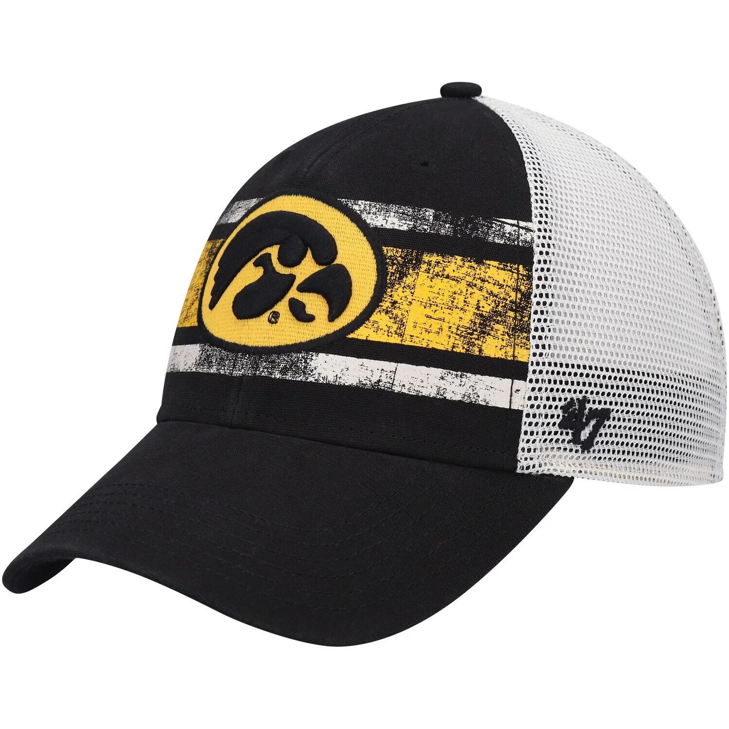 Мужская черно-белая кепка '47 Iowa Hawkeyes Interlude MVP Trucker Snapback
Мужская черно-белая кепка '47 Iowa Hawkeyes Interlude MVP Trucker Snapback