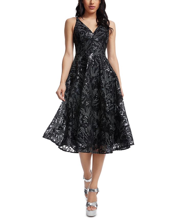 Платье-футляр с расклешенной юбкой из кружева Elisa Dress the Population, черный
Платье-футляр с расклешенной юбкой из кружева Elisa Dress the Population, черный