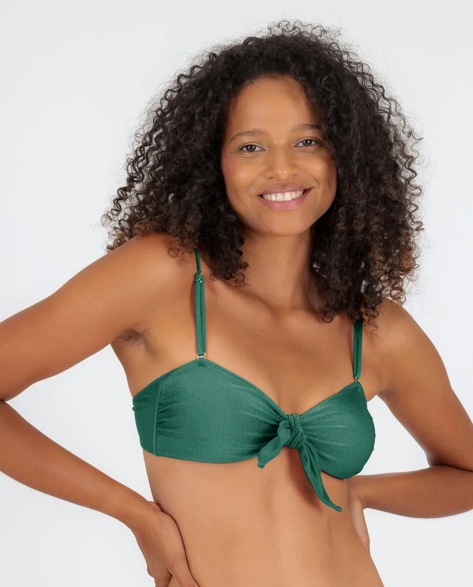 Однотонный лиф бикини бандо с мягкой подкладкой Río de Sol, зеленый
Однотонный лиф бикини бандо с мягкой подкладкой Río de Sol, зеленый