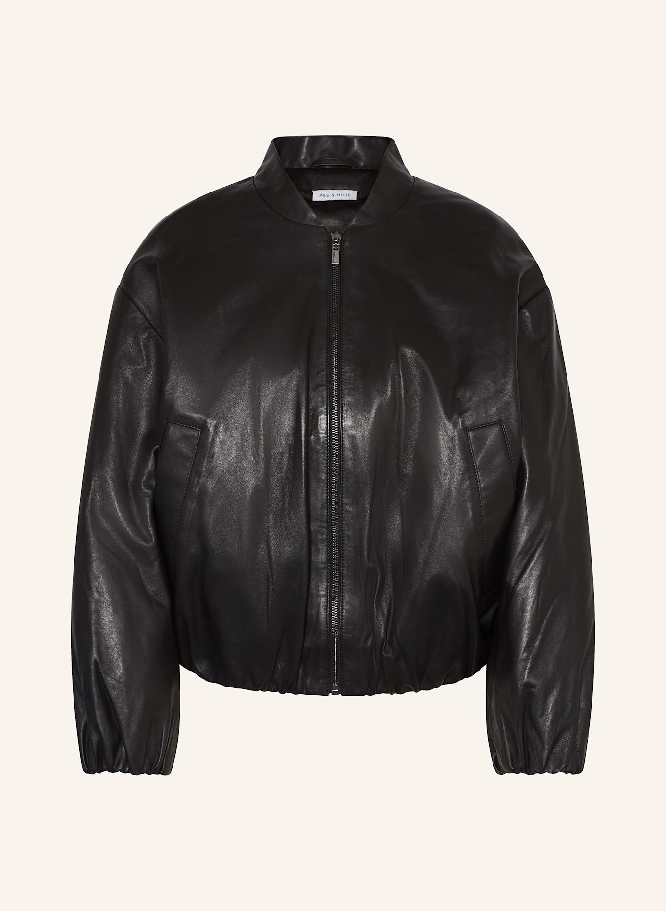 Кожаный блузон Mrs & Hugs, черный
Кожаный блузон Mrs & Hugs, черный