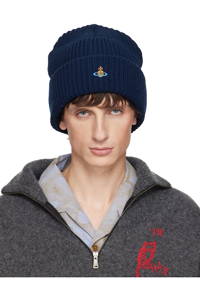 Vivienne Westwood Синяя спортивная шапка-бини
Vivienne Westwood Синяя спортивная шапка-бини