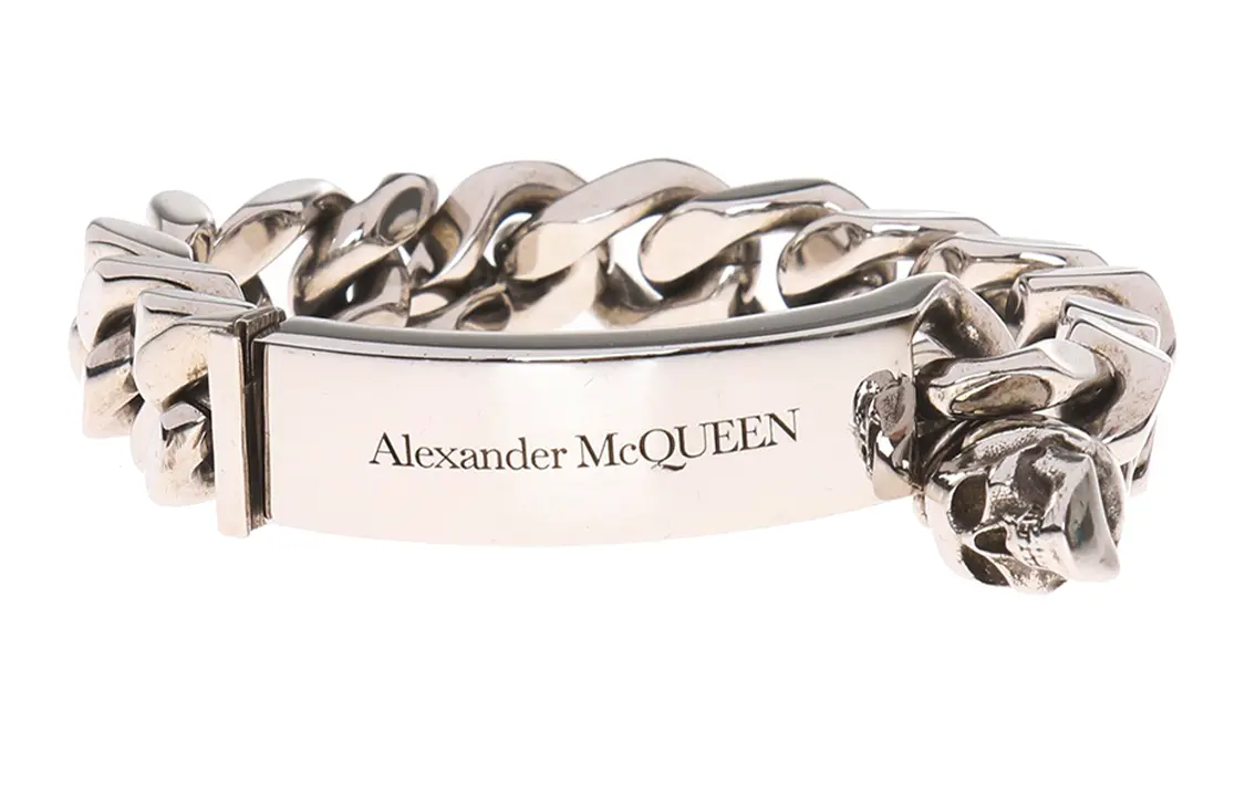 Браслет с черепом на цепи curb Alexander McQueen, серебро
Браслет с черепом на цепи curb Alexander McQueen, серебро