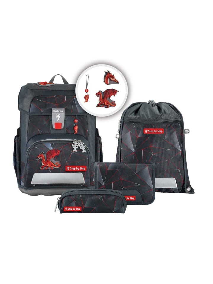 Step by Step Школьный рюкзак Dragon Drako серо-красно-черного цвета
Step by Step Школьный рюкзак Dragon Drako серо-красно-черного цвета