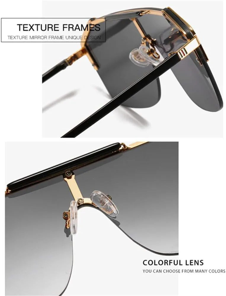 Солнцезащитные очки в стиле панк без оправы для мужчин и женщин, винтажные солнцезащитные очки для женщин, защита от ультрафиолета UV400, размер M115 Generic, M-326
Солнцезащитные очки в стиле панк без оправы для мужчин и женщин, винтажные солнцезащитные очки для женщин, защита от ультрафиолета UV400, размер M115 Generic, M-326