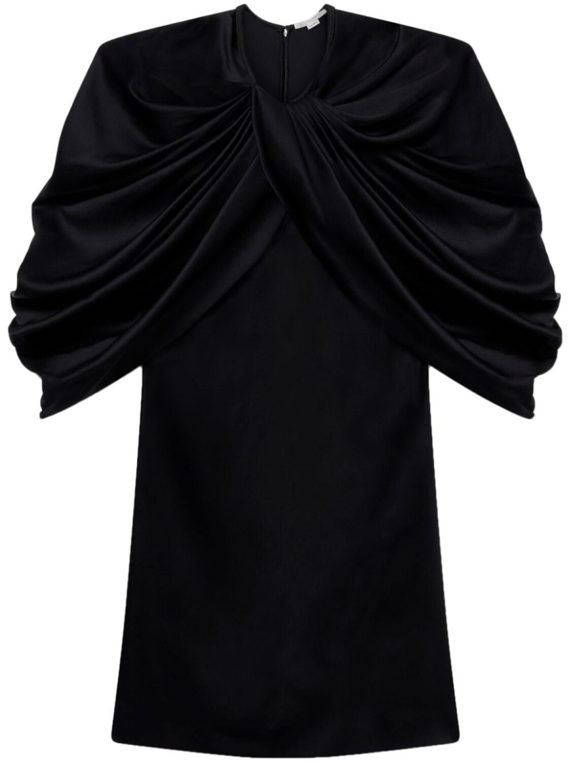 Stella McCartney платье мини с драпировкой, черный 
Stella McCartney платье мини с драпировкой, черный