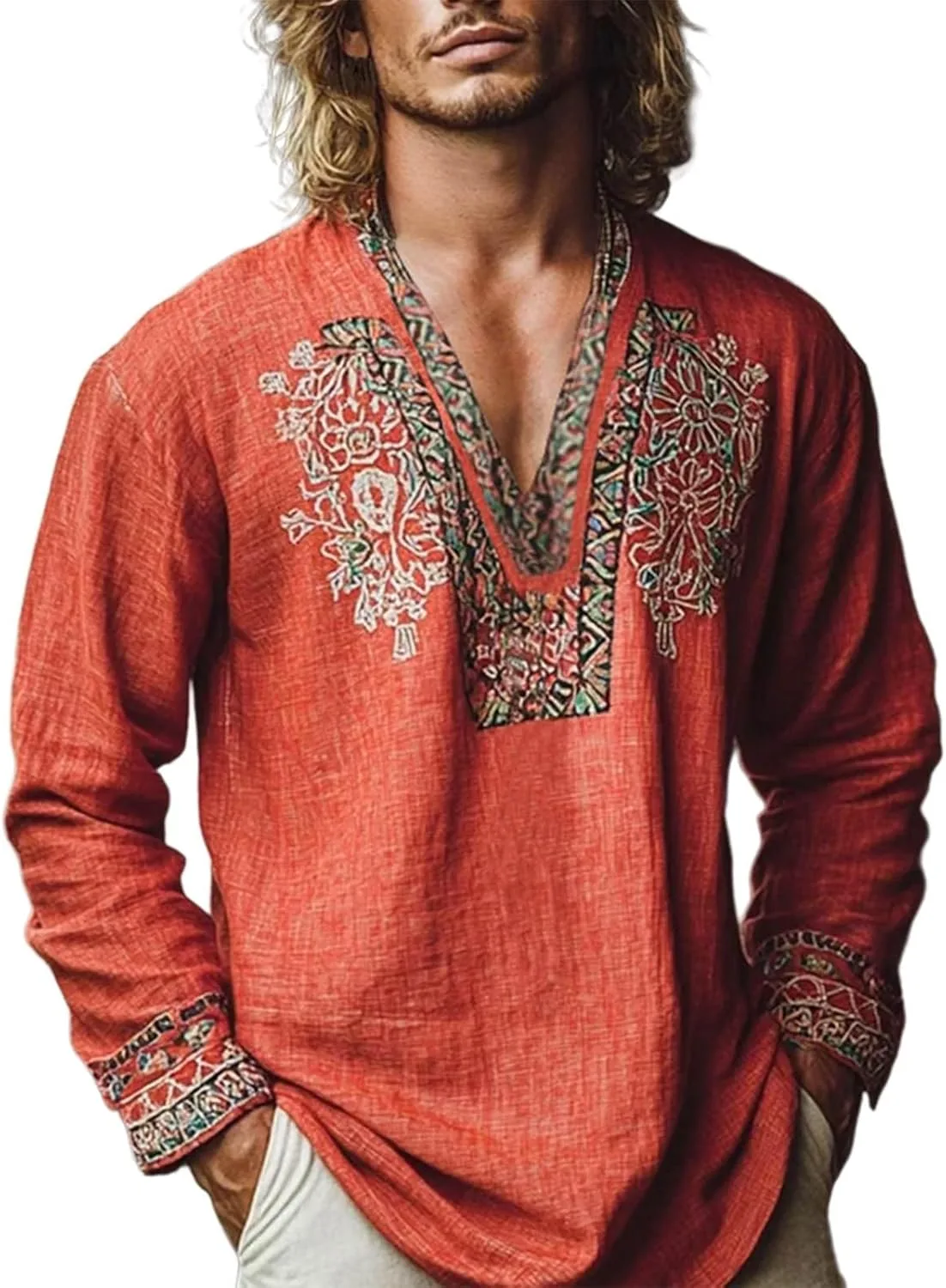 Xiaojmake мужская рубашка henley с длинным рукавом, африканская этническая вышивка, хлопок-лен, пляжная хиппи
Xiaojmake мужская рубашка henley с длинным рукавом, африканская этническая вышивка, хлопок-лен, пляжная хиппи