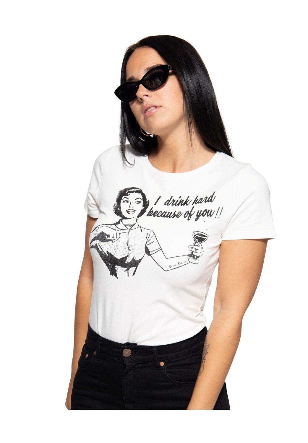 Рубашка с принтом в стиле ретро I Drink Hard QUEEN KEROSIN, цвет Ecru
Рубашка с принтом в стиле ретро I Drink Hard QUEEN KEROSIN, цвет Ecru