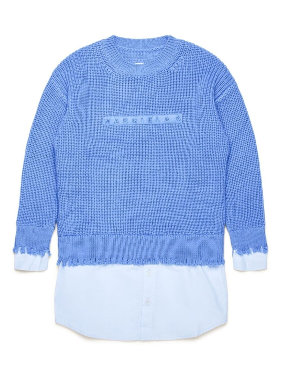 MM6 Maison Margiela Kids платье-джемпер из смесовой шерсти, синий
MM6 Maison Margiela Kids платье-джемпер из смесовой шерсти, синий