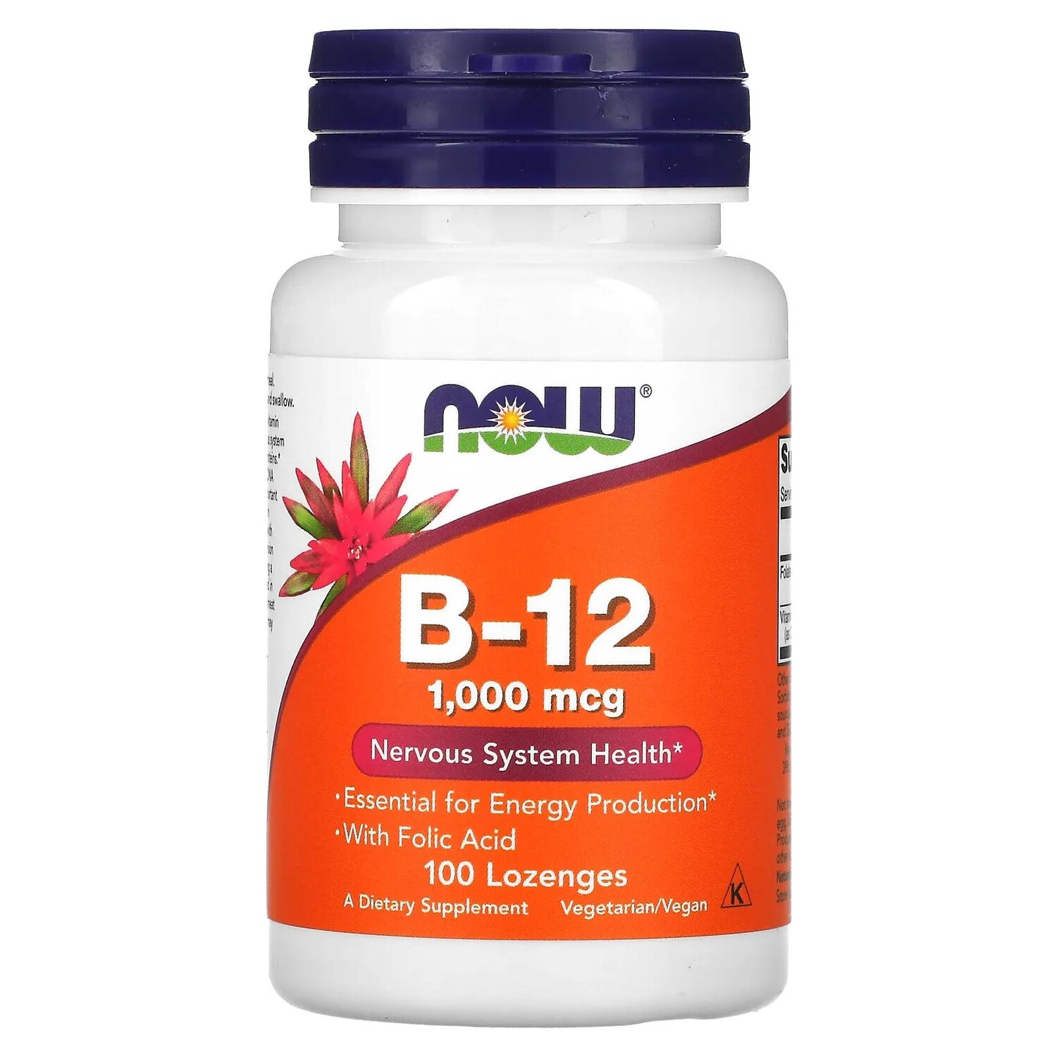 Now Foods B-12 1,000 mcg 100 Lozenges
Now Foods B-12 1,000 mcg 100 Lozenges