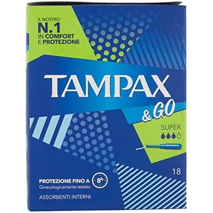 Тампоны Tampax & Go Super Super, 18 шт.
Тампоны Tampax & Go Super Super, 18 шт.