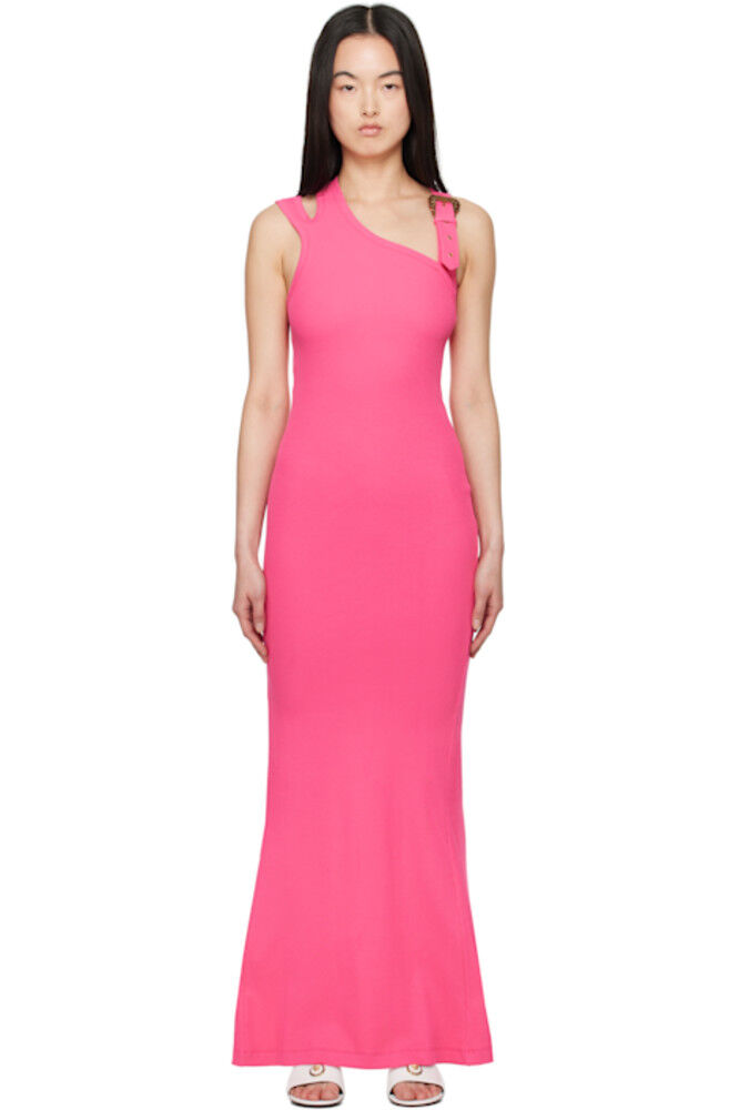 Платье макси розового цвета с пряжкой в стиле барокко Versace Jeans Couture
Платье макси розового цвета с пряжкой в стиле барокко Versace Jeans Couture