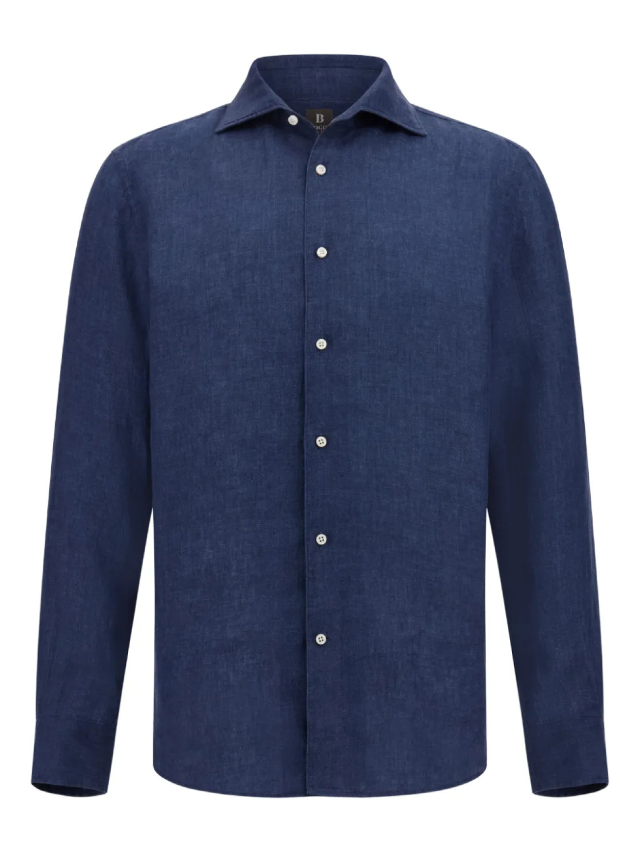 Льняная рубашка Boggi Milano, синий 
Льняная рубашка Boggi Milano, синий