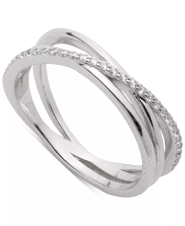Кольцо крест-накрест из стерлингового серебра с кубическими цирконами паве Lauren Ralph Lauren, crystal/silver
Кольцо крест-накрест из стерлингового серебра с кубическими цирконами паве Lauren Ralph Lauren, crystal/silver