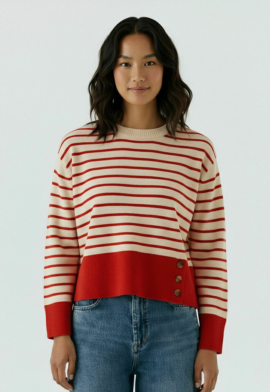 Джемпер Oui Jumper, White Red/Red
Джемпер Oui Jumper, White Red/Red