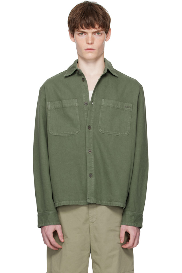 Леонская рубашка-оверсайз A.P.C., зеленый
Леонская рубашка-оверсайз A.P.C., зеленый