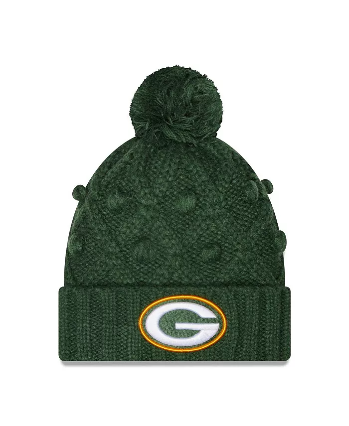 Женская зеленая вязаная шапка Green Bay Packers Toasty с манжетами и помпоном New Era
Женская зеленая вязаная шапка Green Bay Packers Toasty с манжетами и помпоном New Era
