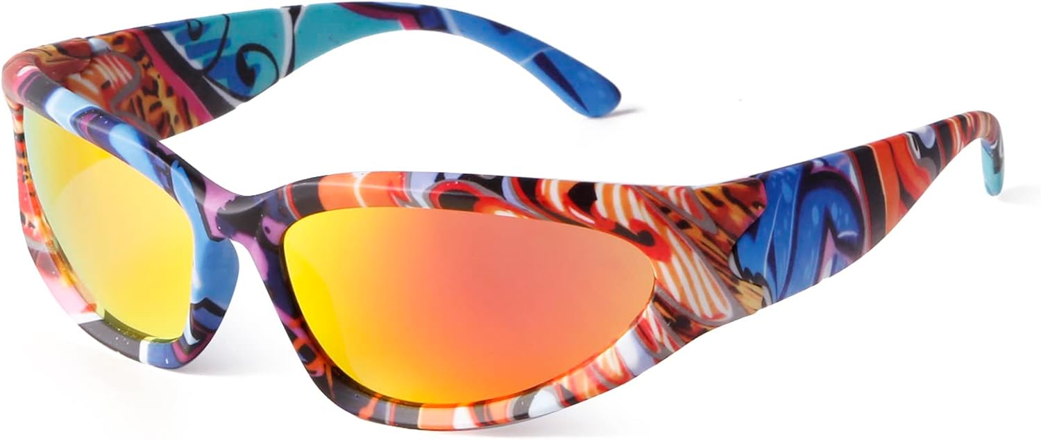 ADE WU Модные солнцезащитные очки с обтекаемой формой для женщин и мужчин, стильные, в духе 2000-х, овальные, футуристические, для рейв-вечеринок, Floral /Red Mirror Lense
ADE WU Модные солнцезащитные очки с обтекаемой формой для женщин и мужчин, стильные, в духе 2000-х, овальные, футуристические, для рейв-вечеринок, Floral /Red Mirror Lense