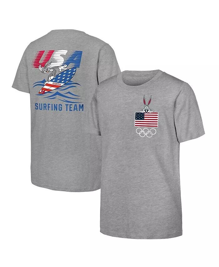 Футболка команды США по серфингу Looney Tunes для больших мальчиков и девочек «Багз Банни» Хизер Грей Outerstuff, серый
Футболка команды США по серфингу Looney Tunes для больших мальчиков и девочек «Багз Банни» Хизер Грей Outerstuff, серый