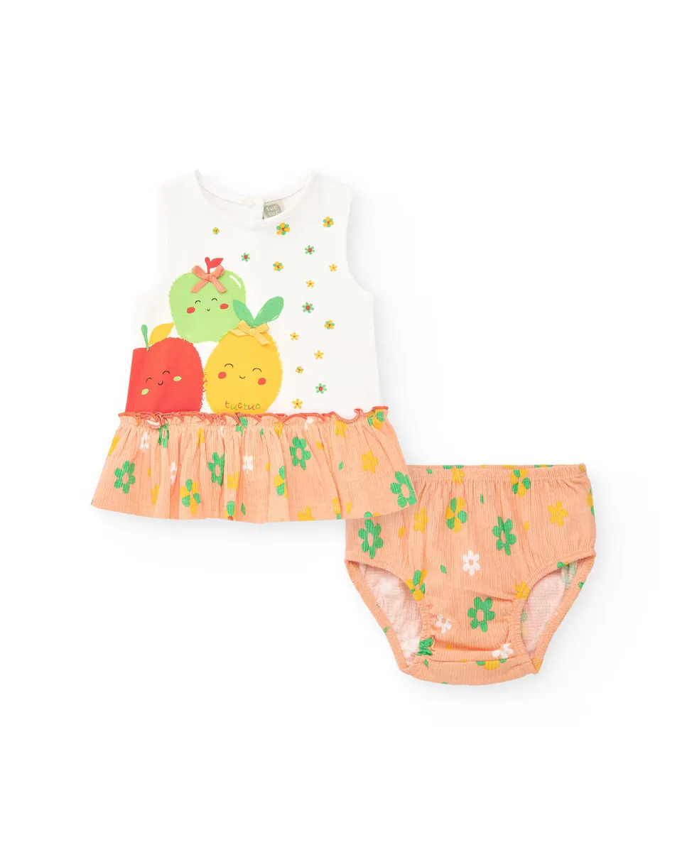 Комплект для девочки, состоящий из платья и трусиков Tuc tuc, цвет Salmón
Комплект для девочки, состоящий из платья и трусиков Tuc tuc, цвет Salmón