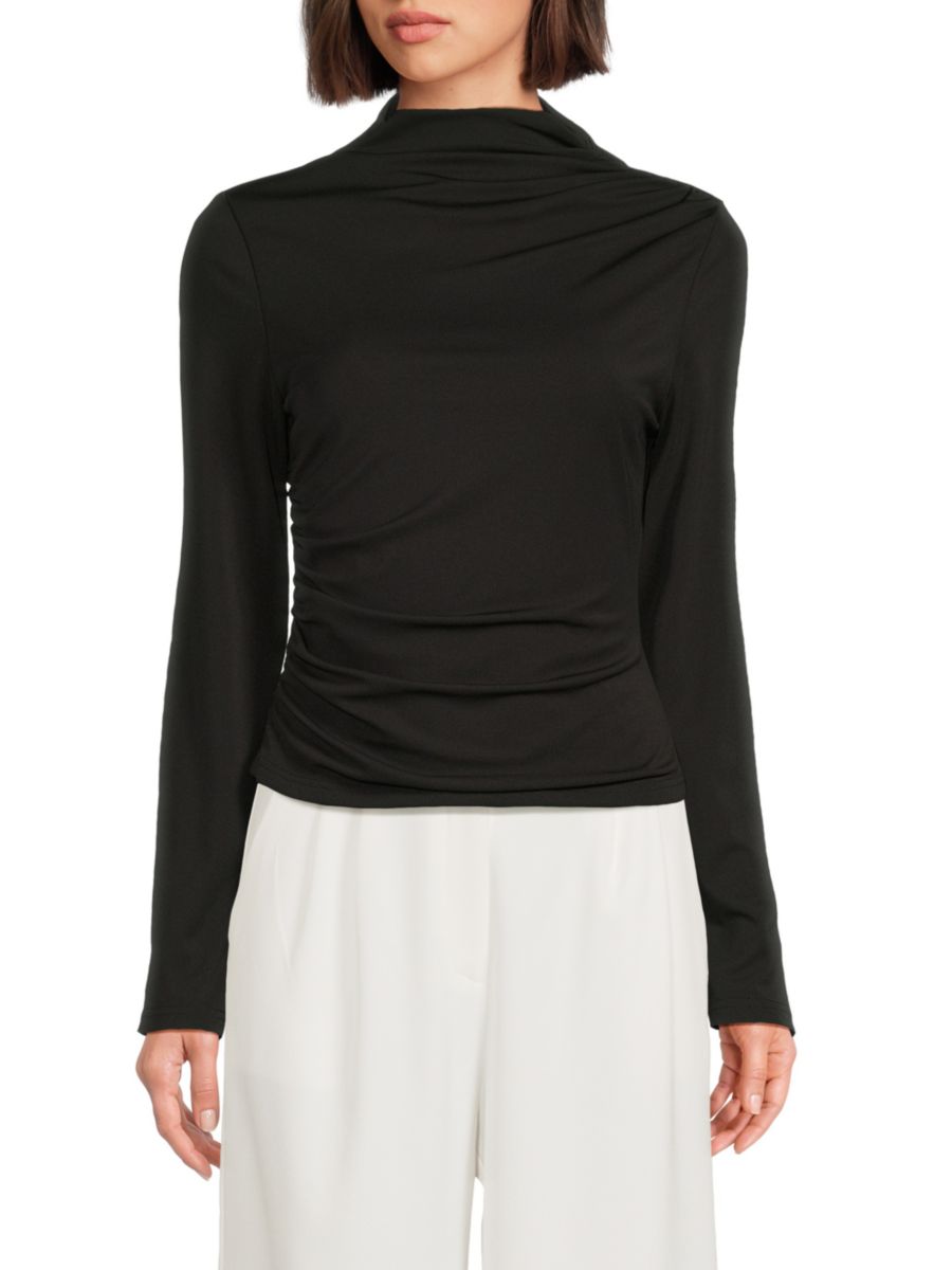 Трикотажный топ из джерси с драпировкой и имитацией водолазки Area Stars, черный
Трикотажный топ из джерси с драпировкой и имитацией водолазки Area Stars, черный