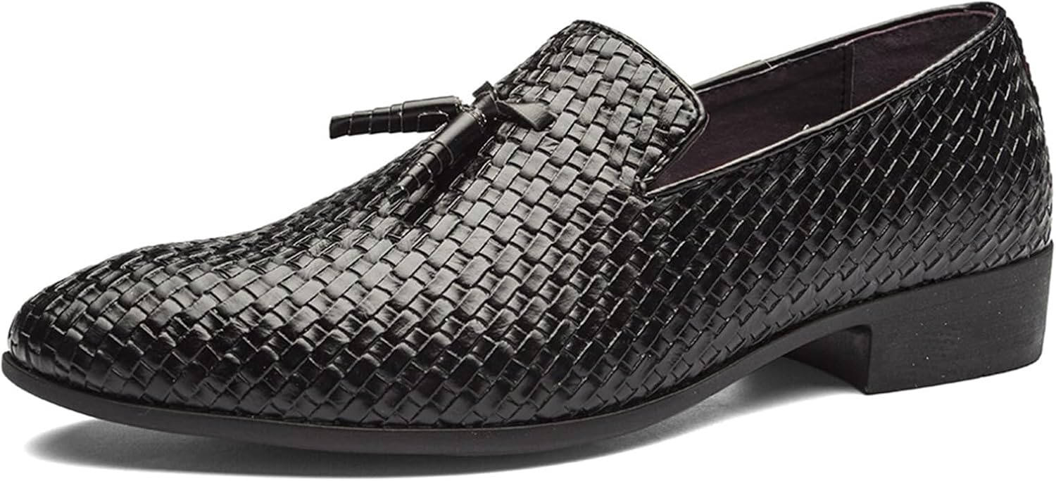 Мужские плетеные лоферы с кисточками, с круглым носком, повседневные кожаные туфли, модные, без шнурков, для ходьбы и торжественных случаев Generic, черный
Мужские плетеные лоферы с кисточками, с круглым носком, повседневные кожаные туфли, модные, без шнурков, для ходьбы и торжественных случаев Generic, черный