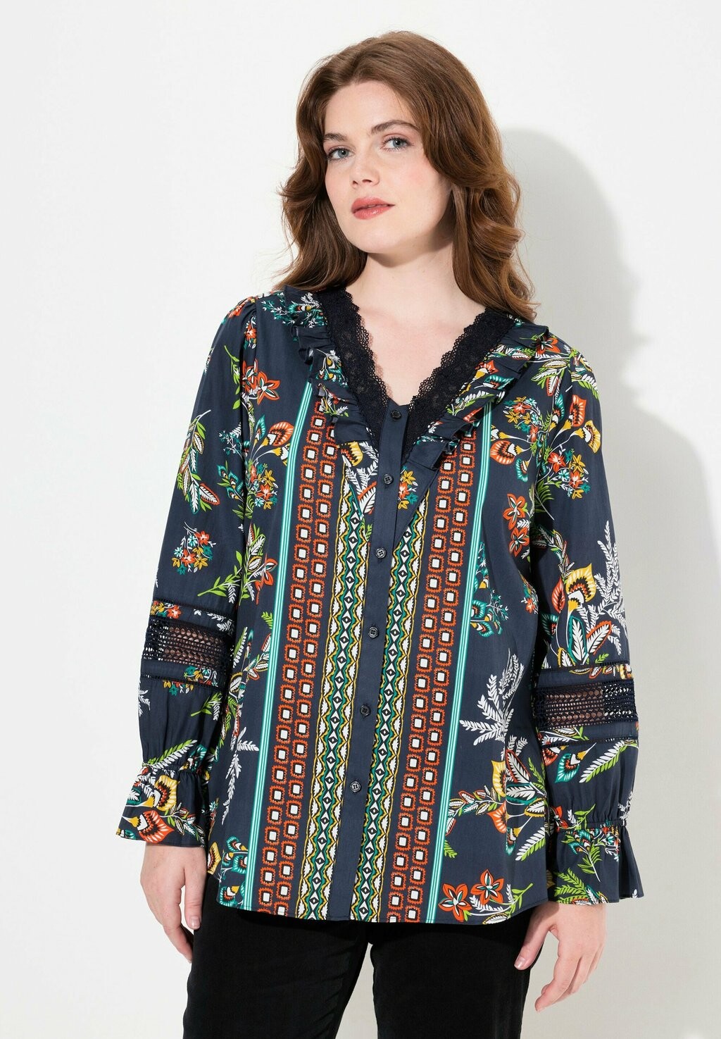 Блуза V-HALS Ulla Popken, темно-синий
Блуза V-HALS Ulla Popken, темно-синий