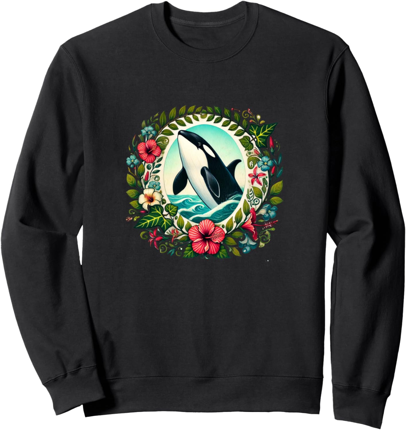 Толстовка с изображением косатки и красивыми цветами Vintage Orca Love Snugg, черный
Толстовка с изображением косатки и красивыми цветами Vintage Orca Love Snugg, черный
