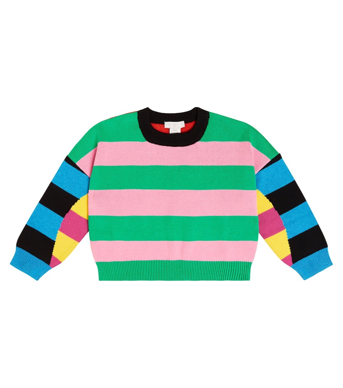 Полосатый свитер из хлопка и шерсти Stella McCartney Kids, разноцветный
Полосатый свитер из хлопка и шерсти Stella McCartney Kids, разноцветный
