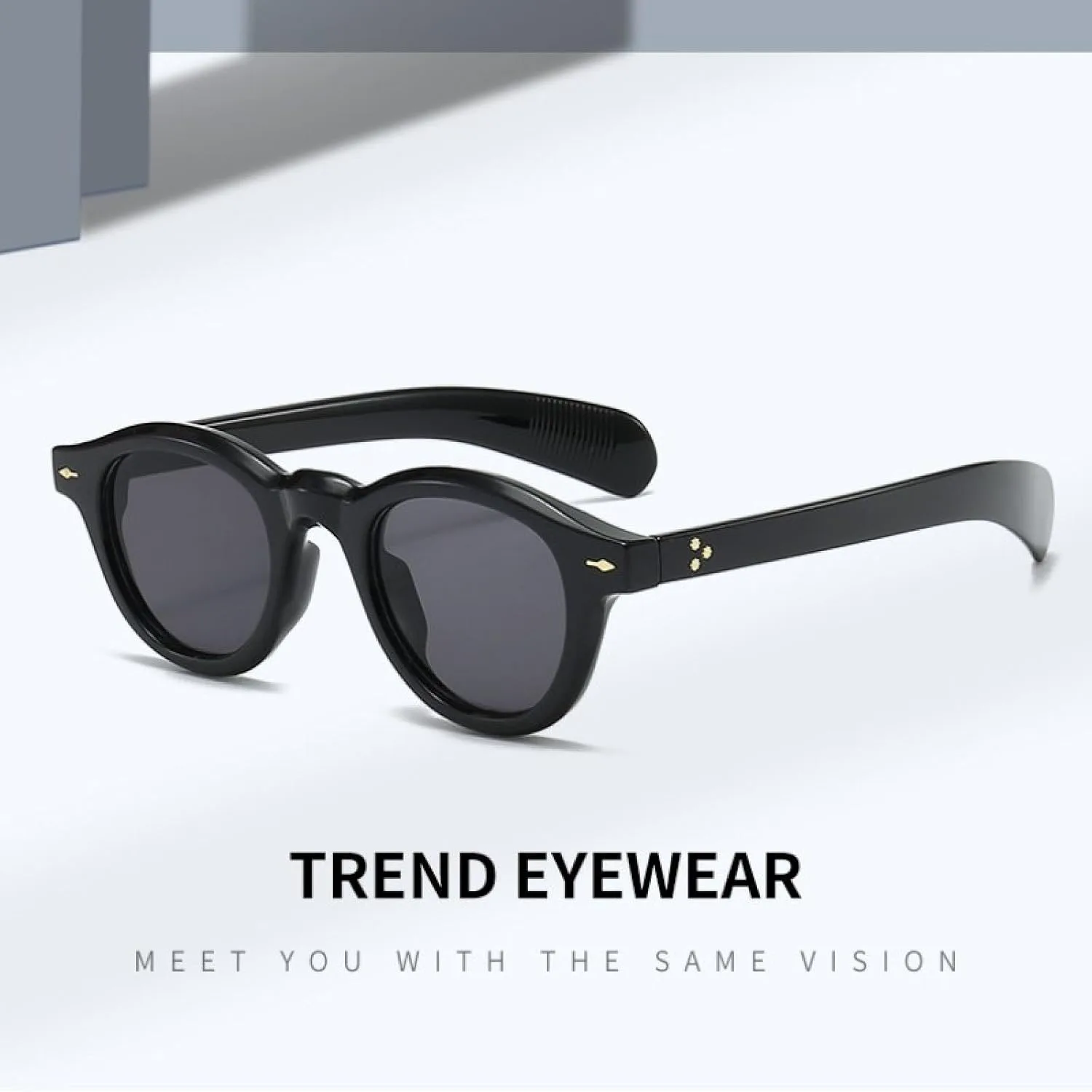 Круглые солнцезащитные очки для женщин и мужчин в стиле ретро с заклепками, маленькая оправа, простые, модные, защита от УФ-излучения UV400 UATXTAU, Tea Blue
Круглые солнцезащитные очки для женщин и мужчин в стиле ретро с заклепками, маленькая оправа, простые, модные, защита от УФ-излучения UV400 UATXTAU, Tea Blue