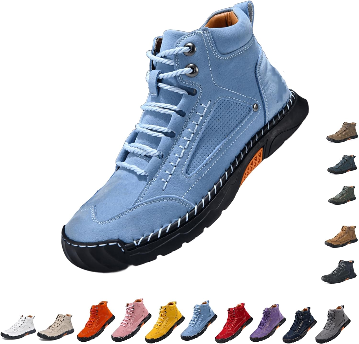 Мужские широкие кожаные ботинки Комфортные ручной работы походные ботинки с поддержкой свода стопы, водонепроницаемые ботинки с просторным носком Generic, светло-голубой
Мужские широкие кожаные ботинки Комфортные ручной работы походные ботинки с поддержкой свода стопы, водонепроницаемые ботинки с просторным носком Generic, светло-голубой