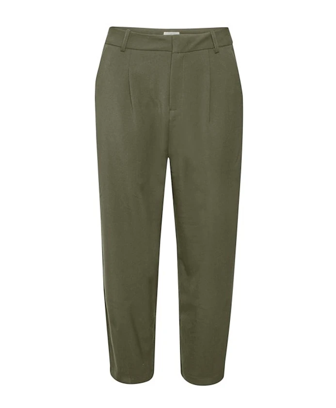 Прямые брюки Kaffe, зеленый 
Прямые брюки Kaffe, зеленый