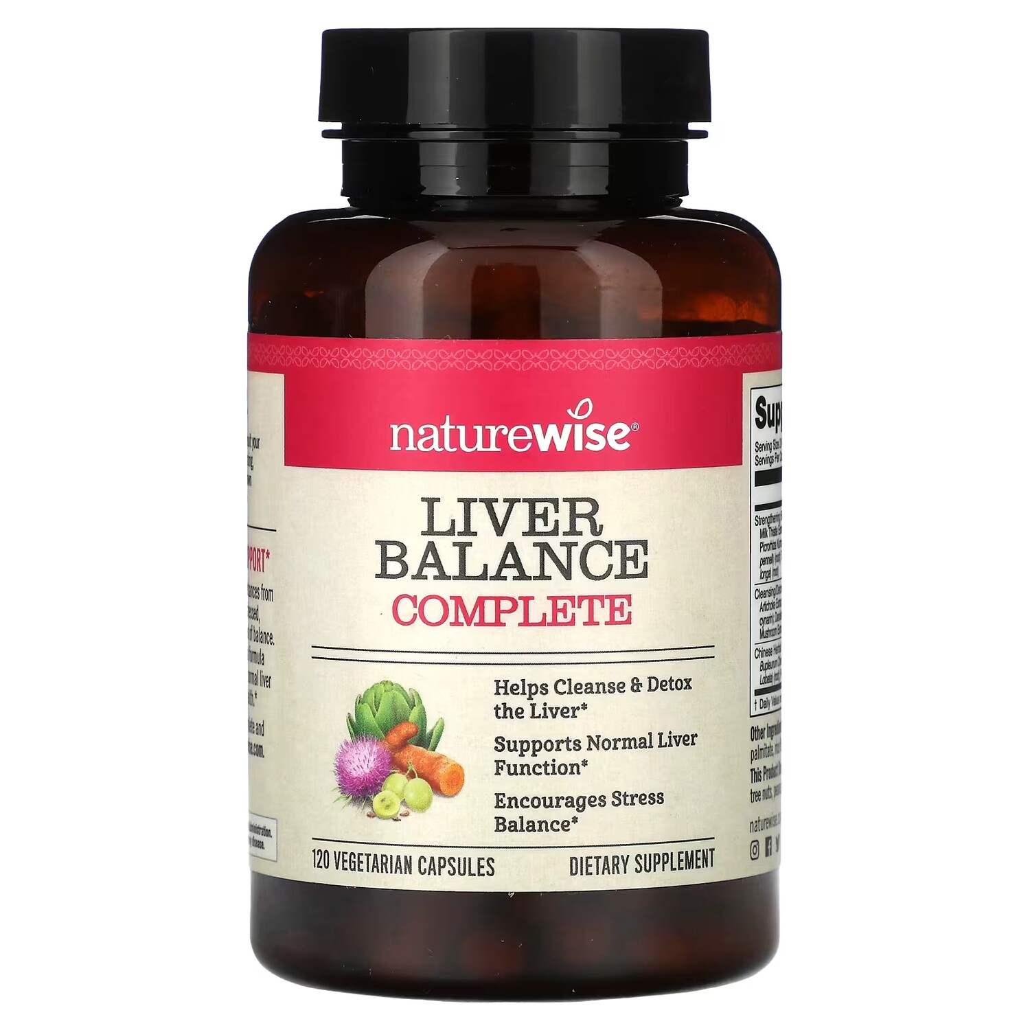 Добавка NatureWise Liver Balance Complete, 120 вегетарианских капсул
Добавка NatureWise Liver Balance Complete, 120 вегетарианских капсул