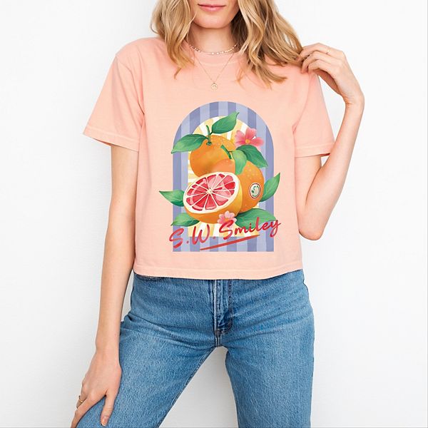 SWSmiley fruits and stripes - женский бокси кроп-топ с принтом Simply Sage Market, Peachy
SWSmiley fruits and stripes - женский бокси кроп-топ с принтом Simply Sage Market, Peachy