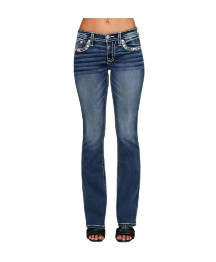 Джинсы с декором Miss Me, синий
Джинсы с декором Miss Me, синий