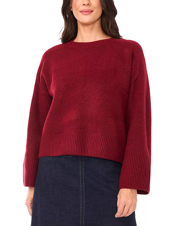 Свитер с широкими рукавами реглан и круглым вырезом Vince Camuto, красный
Свитер с широкими рукавами реглан и круглым вырезом Vince Camuto, красный