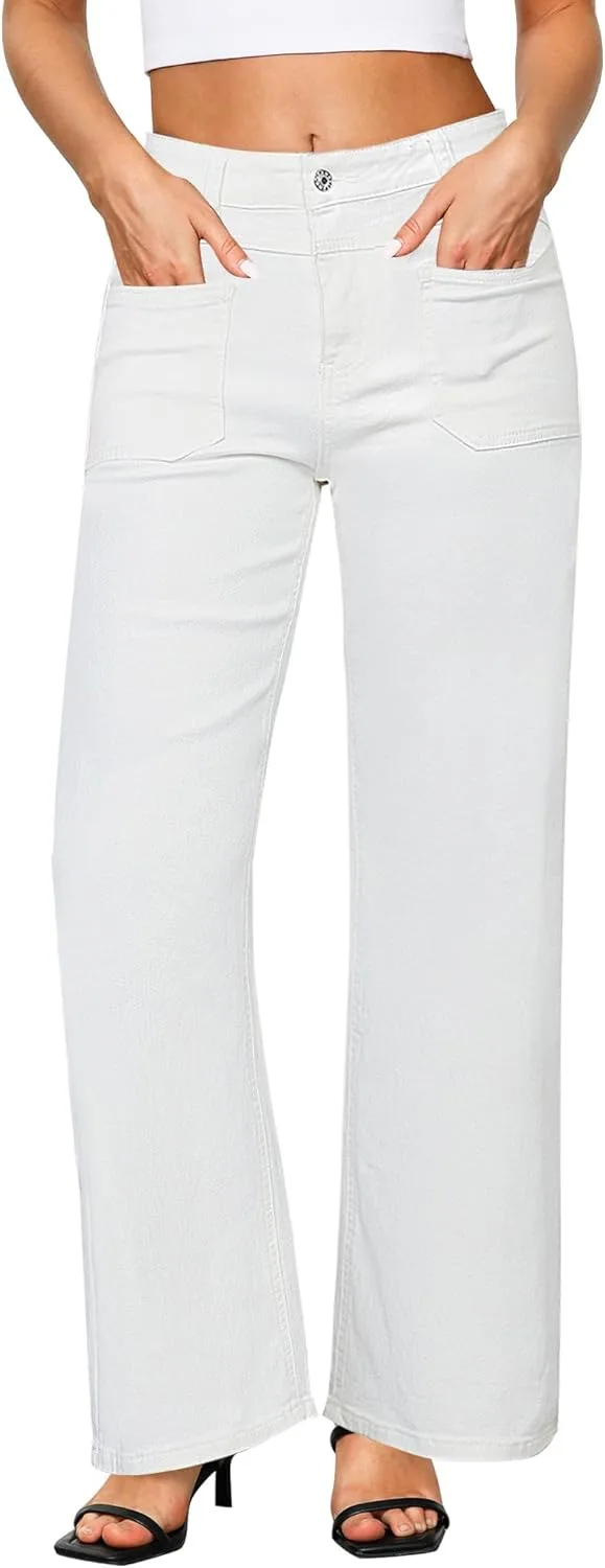 GRAPENT широкие джинсы для женщин, высокие, прямые, эластичные
GRAPENT широкие джинсы для женщин, высокие, прямые, эластичные