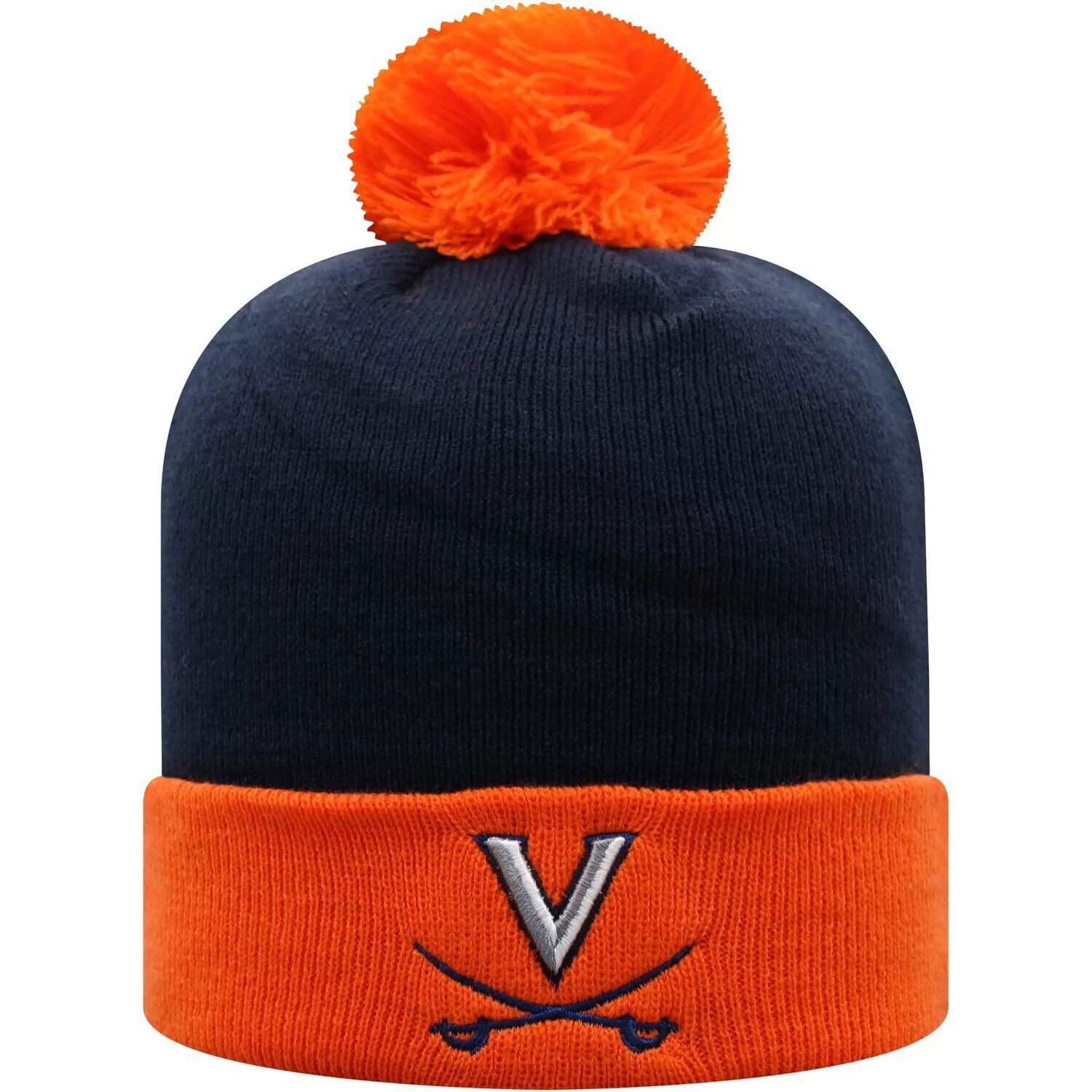 Мужская двухцветная вязаная шапка с манжетами и помпоном Virginia Cavaliers Core темно-синего/оранжевого цвета Top of the World
Мужская двухцветная вязаная шапка с манжетами и помпоном Virginia Cavaliers Core темно-синего/оранжевого цвета Top of the World
