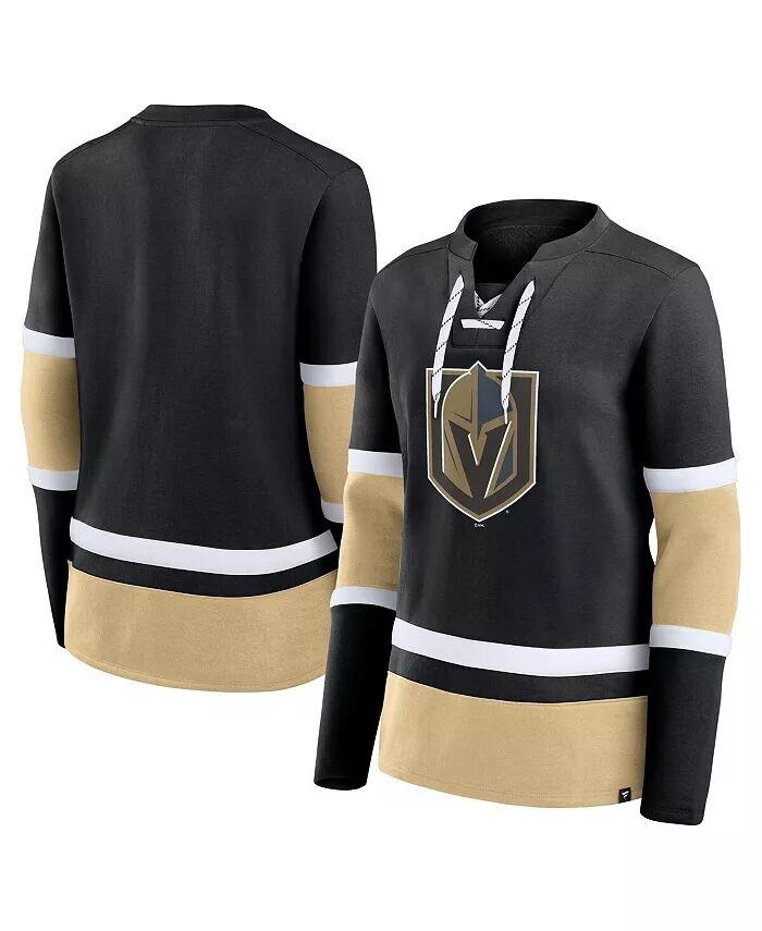 Женская черная футболка Vegas Golden Knights Prime Time со шнуровкой и длинным рукавом Fanatics
Женская черная футболка Vegas Golden Knights Prime Time со шнуровкой и длинным рукавом Fanatics