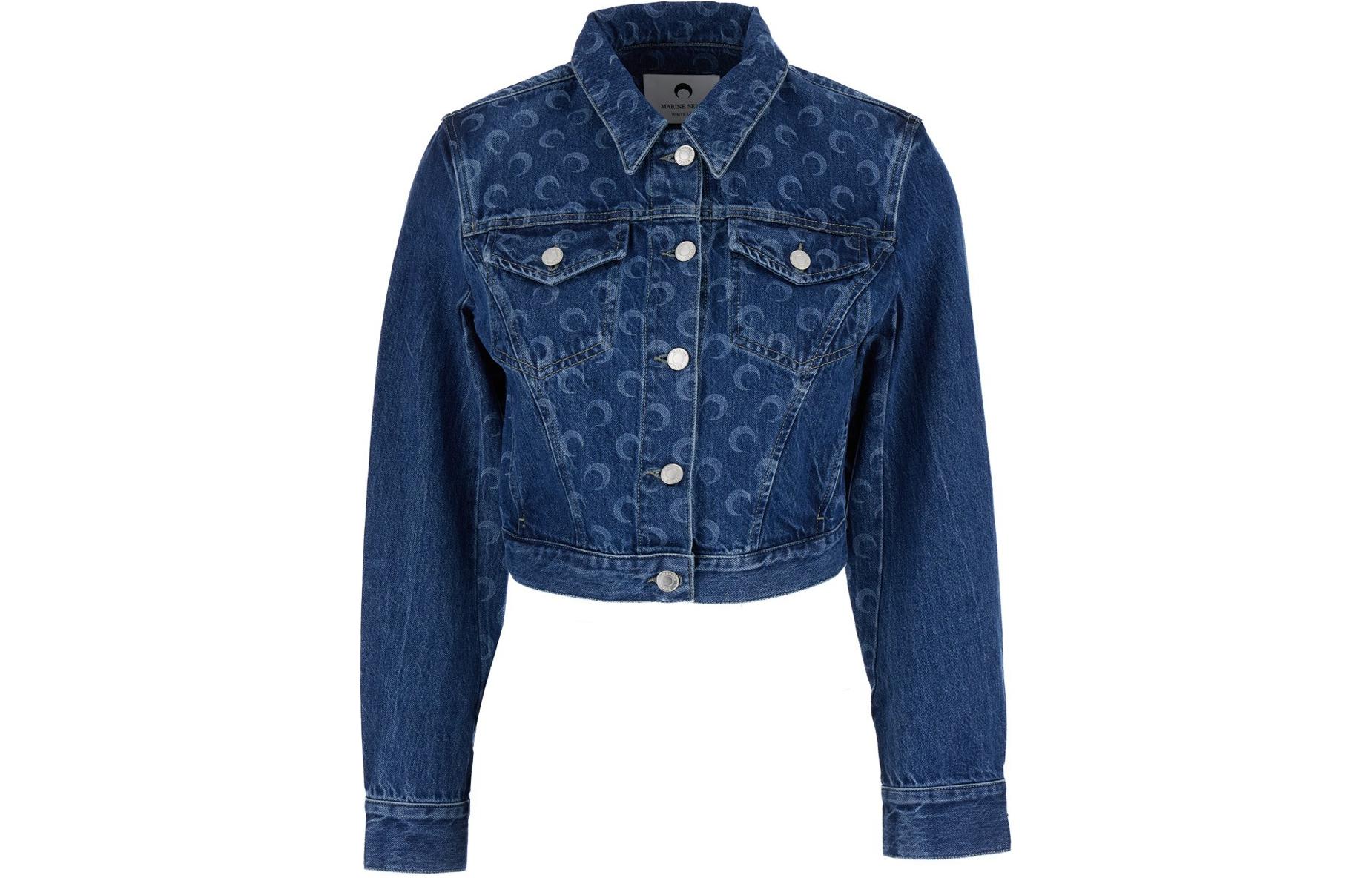 Marine Serre Джинсовая куртка с лунным узором, Blue
Marine Serre Джинсовая куртка с лунным узором, Blue