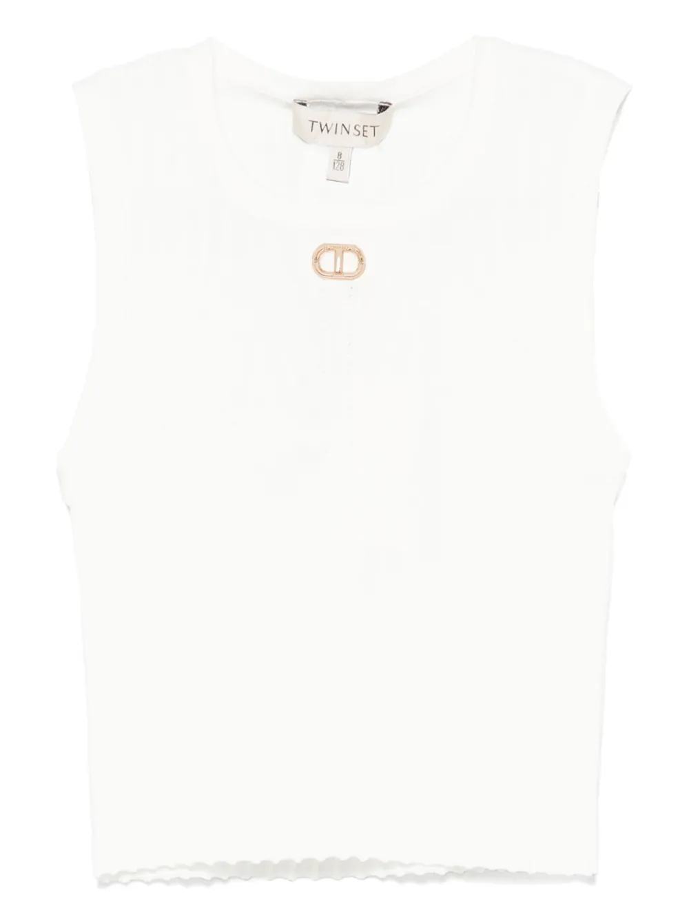 Топ в рубчик TWINSET Kids, белый
Топ в рубчик TWINSET Kids, белый