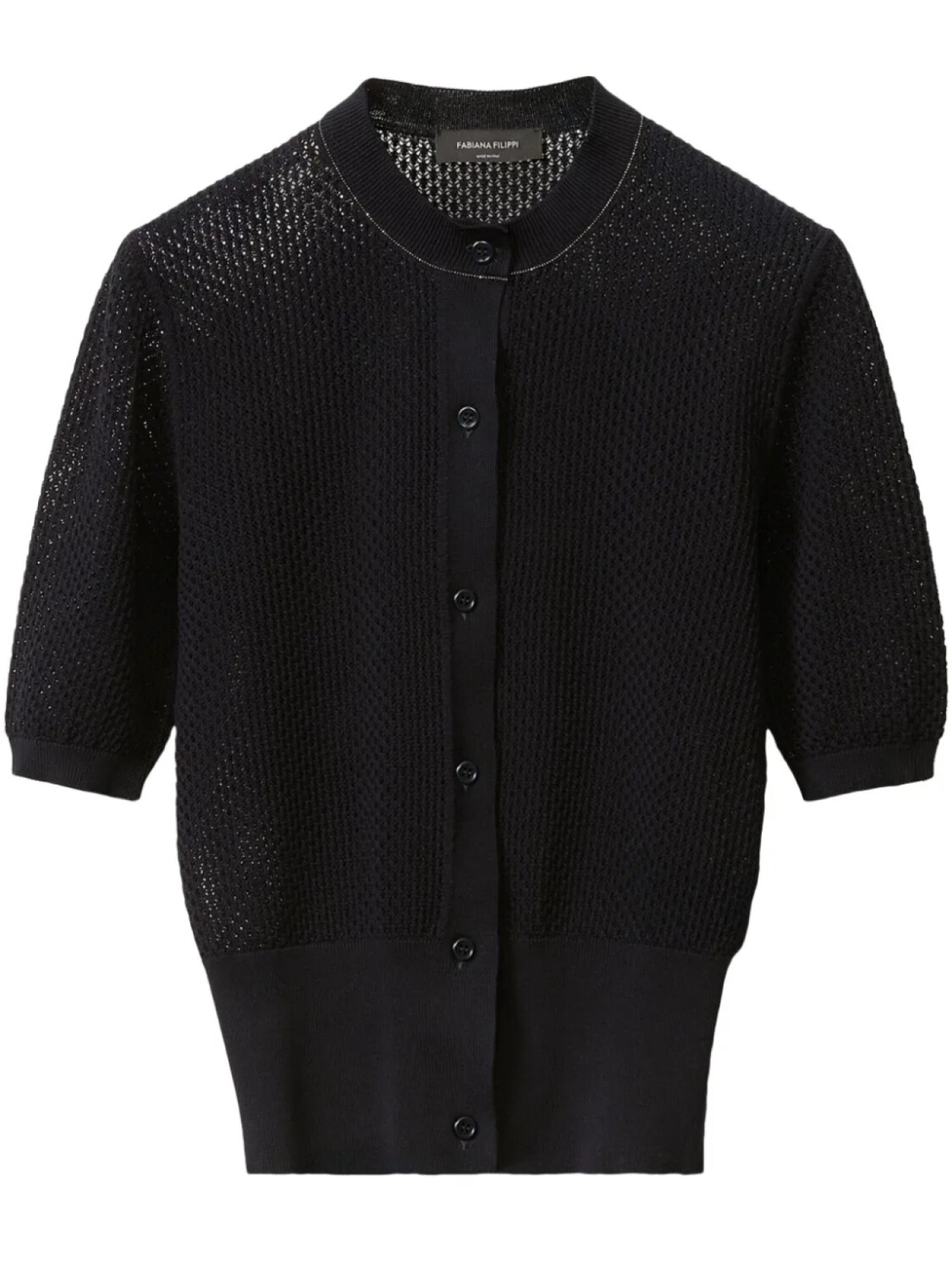 Кардиган Fabiana Filippi с отделкой бисером, черный 
Кардиган Fabiana Filippi с отделкой бисером, черный