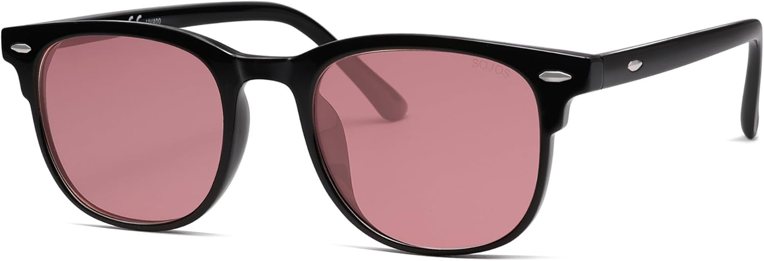 Солнцезащитные очки SOJOS в стиле ретро-винтаж, квадратные, поляризованные, для женщин и мужчин, с линзами, защищающими от УФ-излучения, оправа TR90, модель SJ2112, Black/Red
Солнцезащитные очки SOJOS в стиле ретро-винтаж, квадратные, поляризованные, для женщин и мужчин, с линзами, защищающими от УФ-излучения, оправа TR90, модель SJ2112, Black/Red