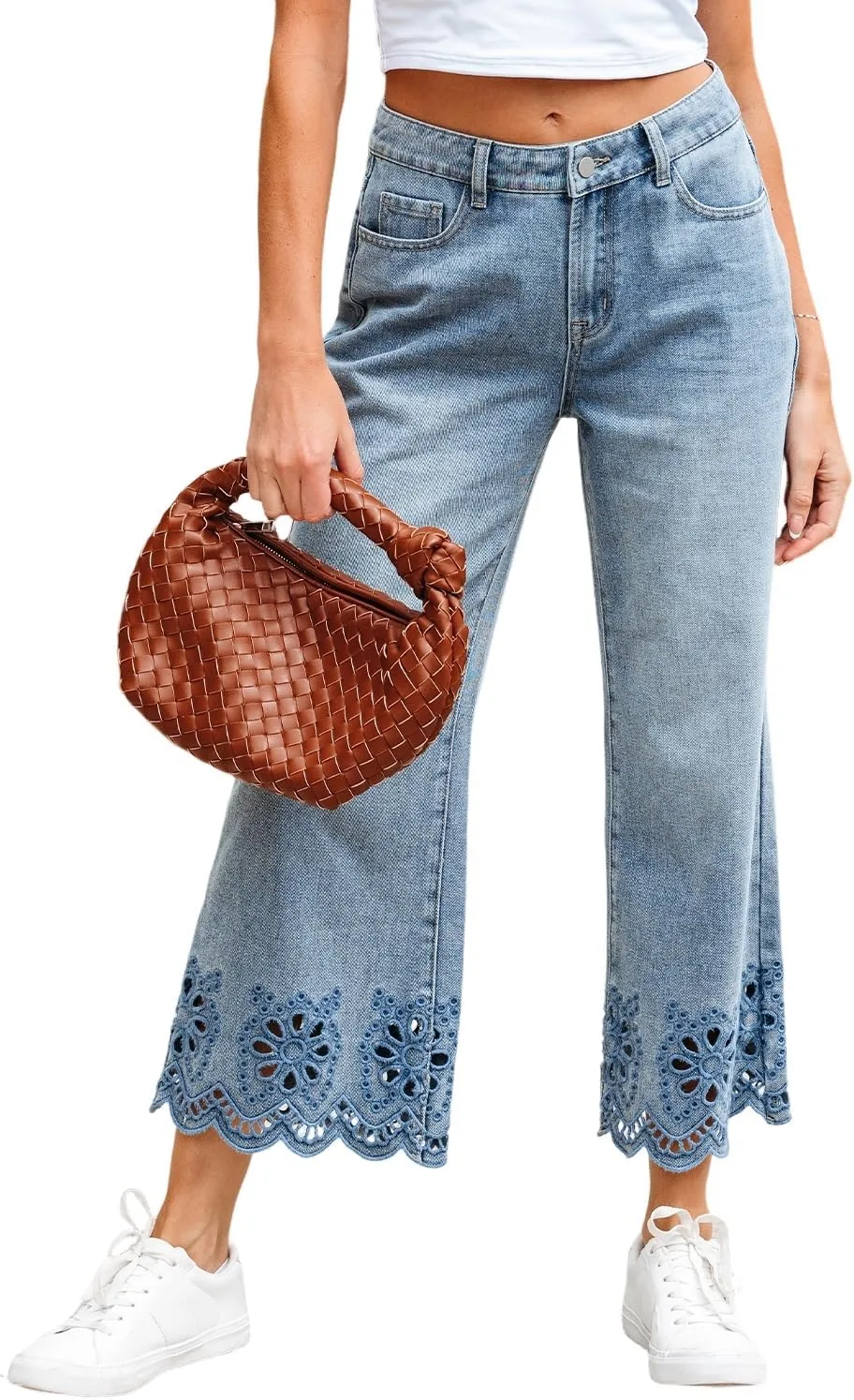 KevaMolly женские джинсы Casual с вышивкой укороченные широкие на высокой посадке
KevaMolly женские джинсы Casual с вышивкой укороченные широкие на высокой посадке