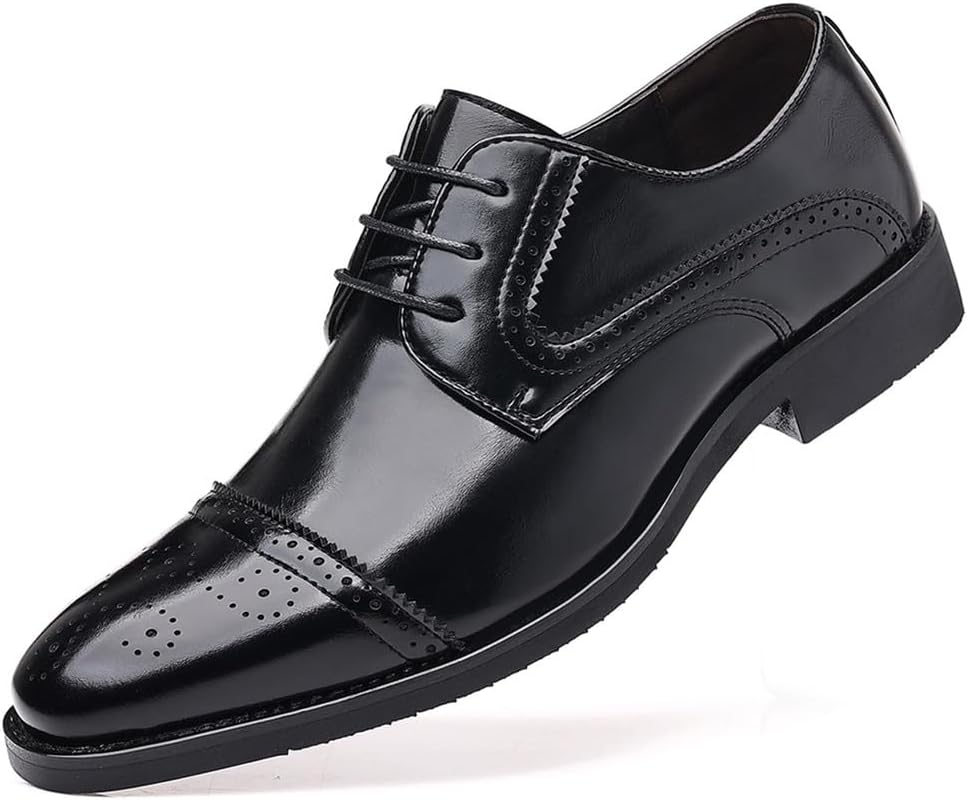 Мужские туфли KYOESCAI на шнуровке, нескользящие броги и дерби, удобные деловые и свадебные туфли, черный
Мужские туфли KYOESCAI на шнуровке, нескользящие броги и дерби, удобные деловые и свадебные туфли, черный