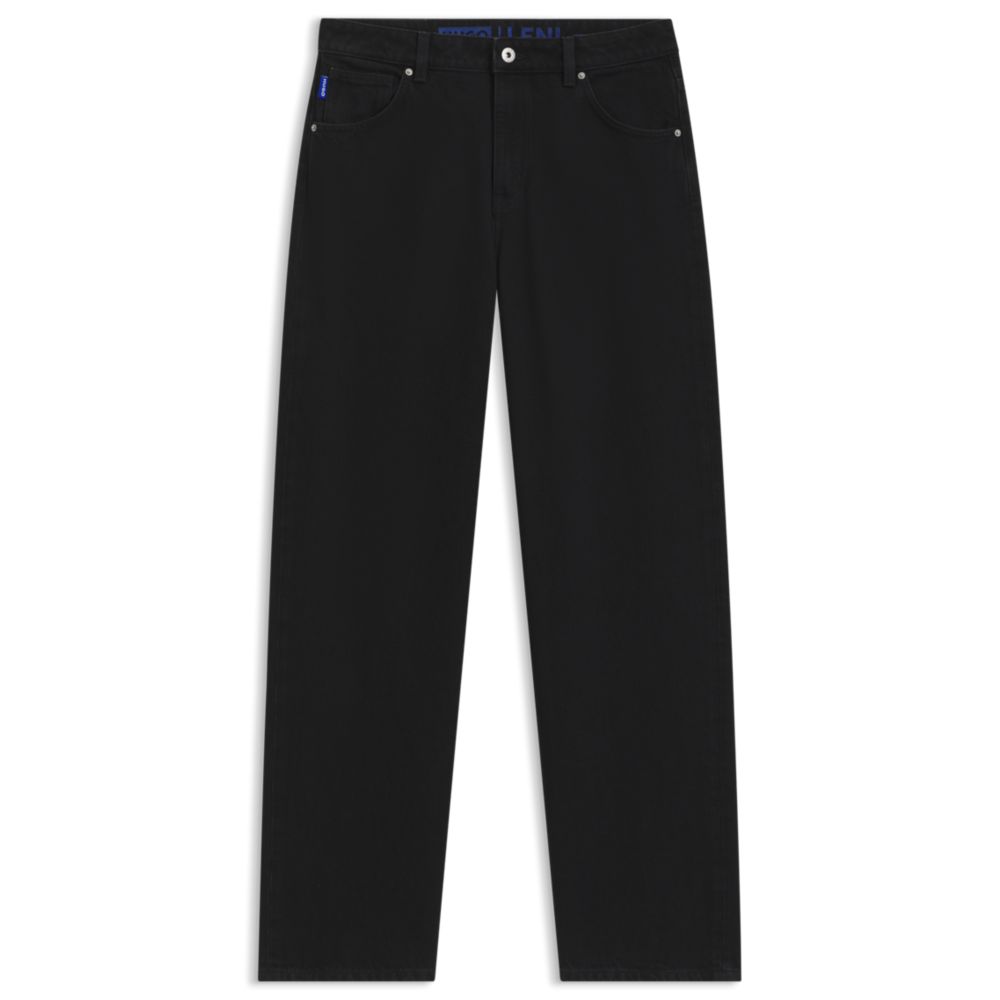 Черные джинсы свободного кроя с эффектом стрейч HUGO
Черные джинсы свободного кроя с эффектом стрейч HUGO