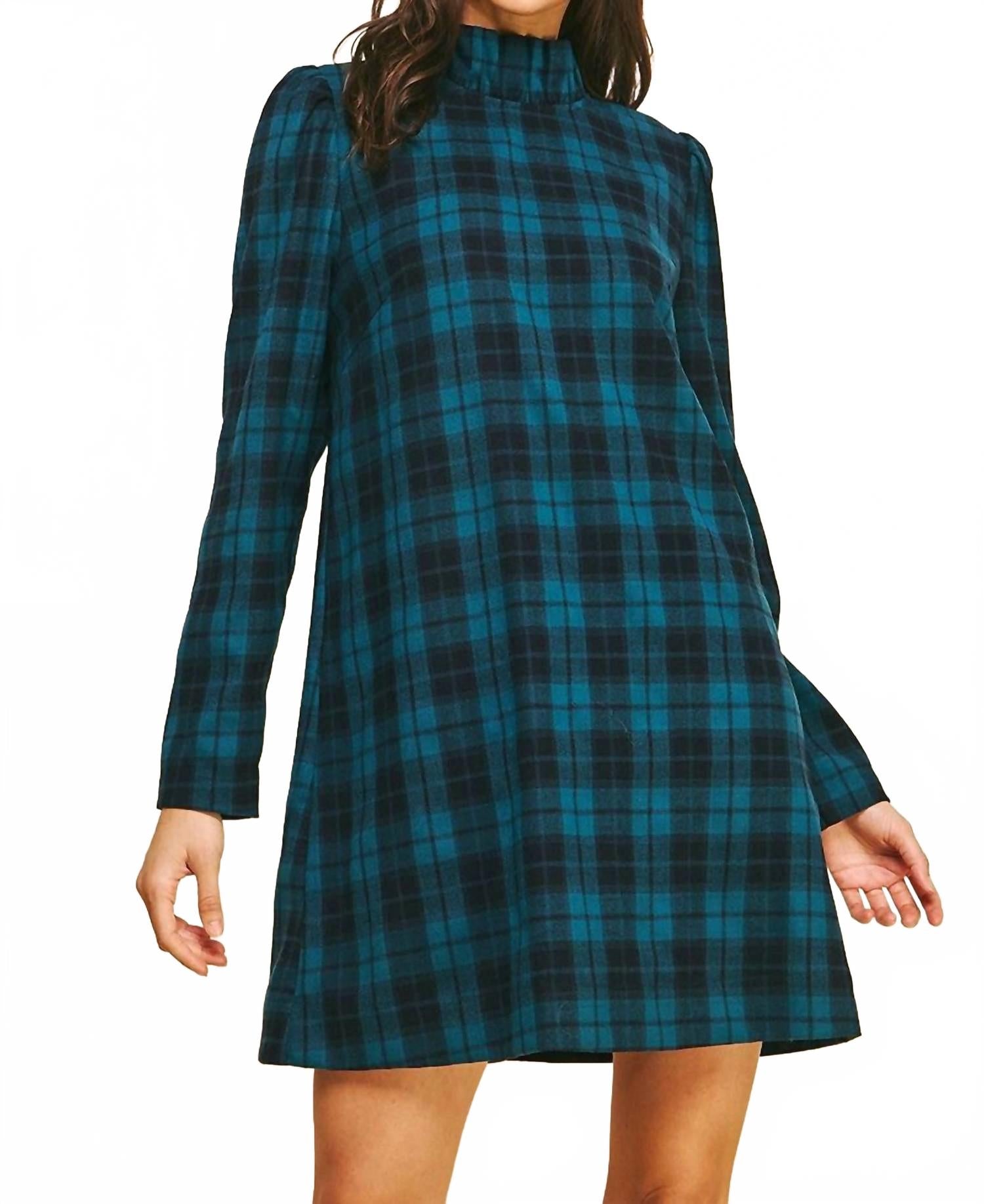 Клетчатое платье с длинными рукавами и мини в синюю клетку PINCH
Клетчатое платье с длинными рукавами и мини в синюю клетку PINCH